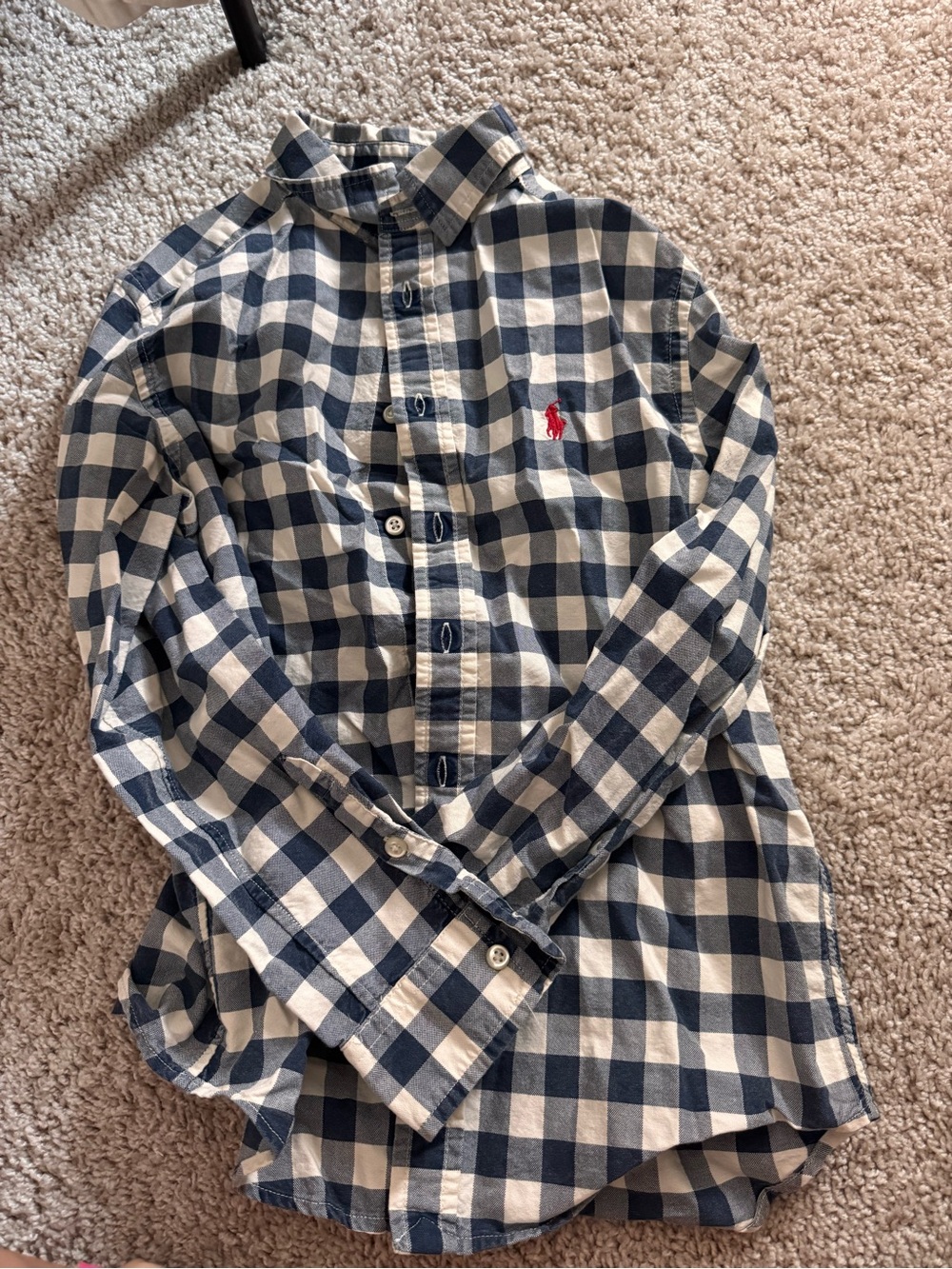 Polo by Ralph Lauren Navy & White Check Button-Down Shirt